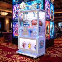Machine à griffes à 2 joueurs pour la distribution de prix, avec jouets lapins de boutique à clipser sur porte-clés, pour parcs d'attractions et jeux de récompenses, 6 ans et plus