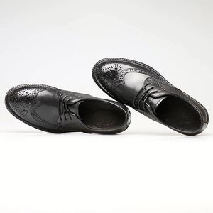 New Men's Genuine Leather Closed <b>Toe</b> Oxford Shoes Business Formal Wear No <b>Heel</b> Breathable Denim Color Autumn Season - Product Image 5