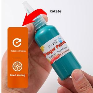 Pigmentos Acrílicos Lavables Directo de Fábrica, Juego de 12 Colores para Dedos para Niños, Materiales de Arte No Tóxicos, Pinceles de Esponja, Lienzo, Vidrio - Product Image 3