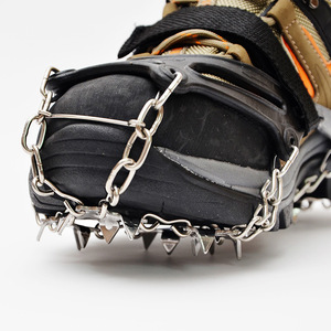 Crampones de montaña de 19 dientes de acero inoxidable, cadenas antideslizantes para zapatos, para senderismo, escalada en roca, montañismo al aire libre - Product Image 2