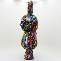 Costume de Mascotte Gonflable Géant 3M Lapin Spatial Graffiti, Tenue de Personnage de Dessin Animé Gonflable pour Adulte