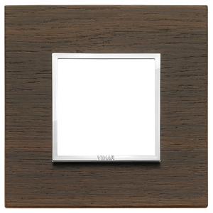 Vimar <b>Door</b> <b>Plate</b> 2M Wenge Wood Finish 10.85x11.6cm - Product Image 1
