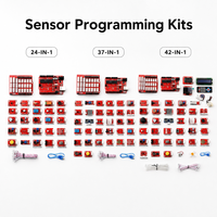 Kit de 42 capteurs en 1, module de capteurs pour Arduino UNO R3 avec écran LCD OLED, matrice de points, télécommande IR, servo 9G, pompe à eau, éducation STEM