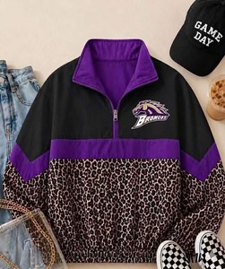 Felpa Antivento Personalizzata con Stampa Leopardata Vintage, Zip 1/4, Taglie Grandi, Ecologica, <span class=keywords><strong>per</strong></span> Uomo e Donna, Casual, <span class=keywords><strong>Sport</strong></span> all'Aperto - Product Image 5