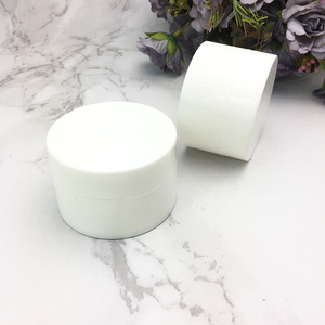 Good quality white ceramic jars with spoon face cream plastic jar empty cosmetic jars