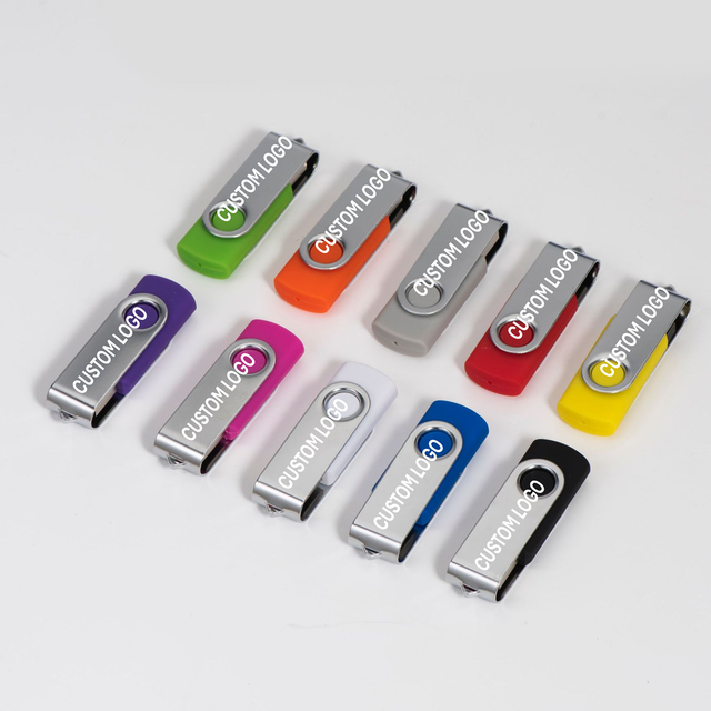 Custom LOGO Promotion Metal Swivel USB Flash Drive Advertising Exhibition Gift Use-USB 2.0/3.0 Corporate Gift