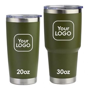 Taza de café de acero inoxidable de doble pared con aislamiento de 20oz y 30oz, con tapa y pajita, para café, leche y actividades al aire libre, suministro inmediato, MOQ bajo - Product Image 5