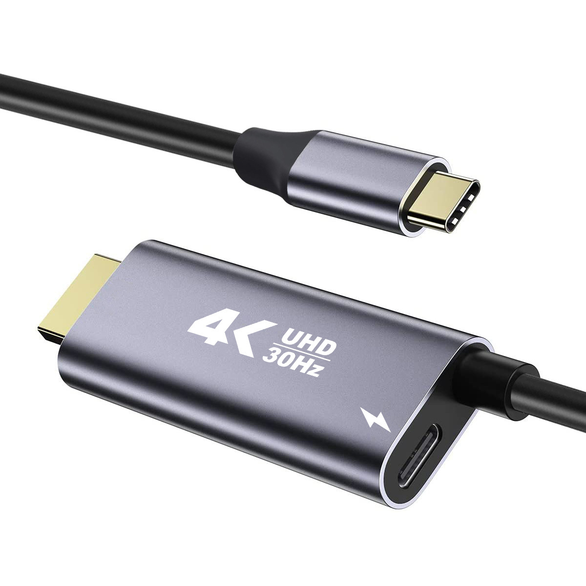 Gray Type-C to HDMI screen line [4K @ 30Hz]]