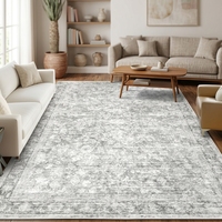 Tapis persan Bene, lavable en machine, polyester, rembourré, antidérapant, certifié OEKO-TEX, tapis de salon 9x12