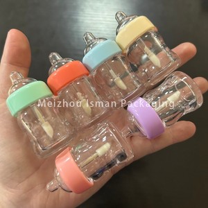 Envase de Brillo Labial con Forma de Biberón de Leche Vacío, Color Morado, Azul, Rosa, Amarillo, Verde, para Niños, 5 ml, Marca ISMAN - Product Image 2