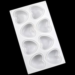 Moule à gâteau en silicone écologique personnalisé avec logo, fait main, 8 cavités en forme de cœur, pour bougies et savons, OEM/ODM - Product Image 3