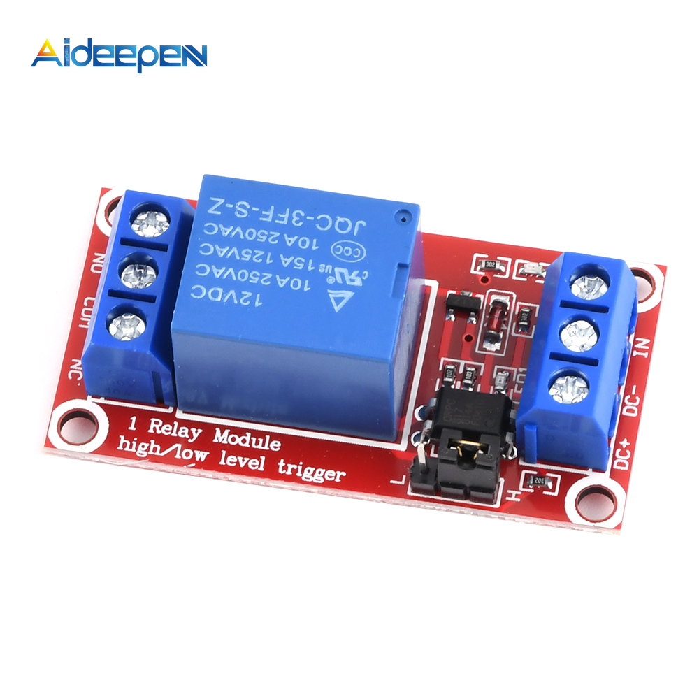 Aideepen 1 канал оптрон релейный модуль Поддержка высокой и низкой триггера DC 12V, модуль источника питания
