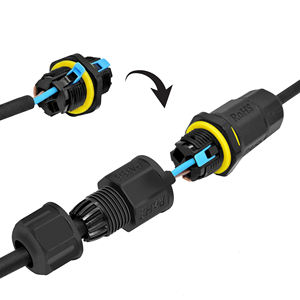 موصل M20 مقاوم للماء IP68، كتلة توصيل سريعة بدون براغي بـ <span class=keywords><strong>2</strong></span> سن، مصنوع من النايلون PA66، وصلة كابلات كهربائية 16 أمبير 450 فولت - Product Image 1