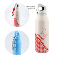 Bouteille d'eau sport isotherme à double paroi 750 ml 900 ml avec impression 3D football, anti-fuite, sous vide, avec poignée, faible MOQ 2026