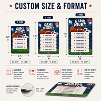 Billets à gratter personnalisés en gros sur le thème du rugby, conception gratuite, billets de tombola sportifs, cartes de jeu à gain immédiat, cartes à gratter