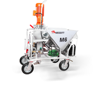 Machine à projeter du mortier Rock Elephant M6, moteur haute efficacité et anti-feu, commande PLC, machine à projeter la plâtre murale, puissance 3 kW