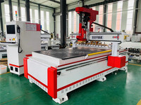 Changeur d'outils automatique linéaire (ATC) pour machine de fraisage CNC pour le travail du bois 1300*2500*300mm, moteur Syntec, pompe à engrenages
