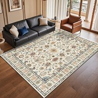 Tapis modernes floraux faits à la machine, super doux, écologiques, adaptés aux animaux domestiques, antidérapants, personnalisables, en polyester pour la maison et le salon, vente en gros