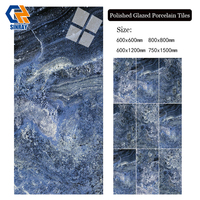 Azulejos de Porcelana Esmaltada Brillante Moderna con Acentos de Textura de Piedra, Antibacterianos y Antideslizantes para Uso en Pisos y Paredes Interiores, Baños y Apartamentos