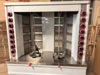 Grill vertical à gaz GPL automatique à double brûleur infrarouge en acier inoxydable pour la cuisson du shawarma et des kebabs