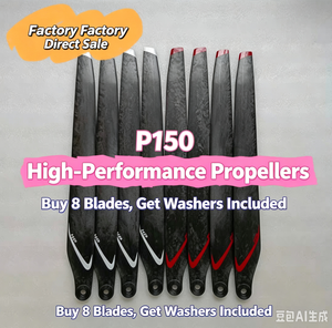 Hélices de Repuesto Negras de Alto Contenido de Carbono para Dron de Pulverización Agrícola P150, Kit de 8 Piezas con Arandelas Gratuitas - Product Image 6
