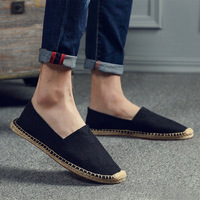 Espadrilles basses rétro classiques Mocassins en toile de chanvre respirants à la mode polyvalents absorbant la sueur pour l'automne non lavables