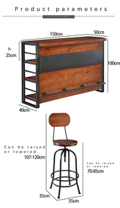 Multipurpose Antique Cashier Desk Home Beer Wet <strong>Corner</strong> Mini Wooden <strong>Bar</strong> Counter <strong>Unit</strong> - Product Image 6
