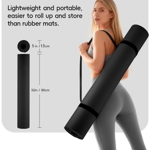 Tapete de Yoga Personalizado con Bolsa, Ecológico, de TPE Antideslizante, Grueso, para Pilates, Plegable, para Viaje, Juego de Tapetes de Yoga al por Mayor con Correa - Product Image 4