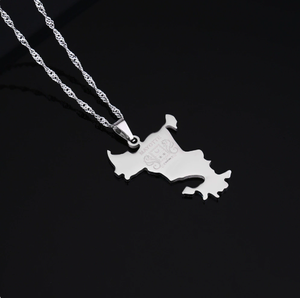 Promotion : Collier en acier inoxydable argenté style ethnique pour hommes et femmes, idéal pour les couples, accessoires transfrontaliers – Mayotte, France - Product Image 1