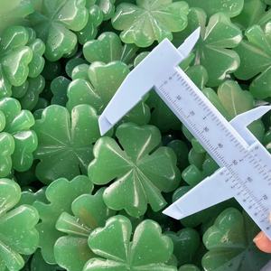 Vente en gros de trèfles à quatre feuilles en cristal de guérison, en fluorite violette naturelle et <span class=keywords><strong>aventurine</strong></span> verte, artisanat en quartz pour la décoration - Product Image 6