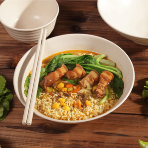 Service de table écologique de style <span class=keywords><strong>japonais</strong></span> simple, bol à ramen mignon, bol à soupe et nouilles, vaisselle domestique en coque de riz polie - Product Image 5