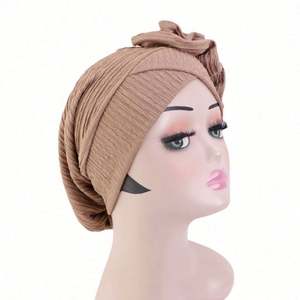 Nouveau design tendance, turban multifonction à fleurs, protection des cheveux en polyester, bonnet chimio extensible, foulard musulman pour la vie quotidienne - Product Image 6