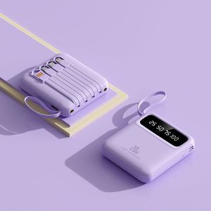 Mini Banco de Energía de 10000mAh con Carga Rápida, Cable Integrado de 20W, Portátil, Aprobado para Viajes en Avión, con Pantalla de Energía - Product Image 4