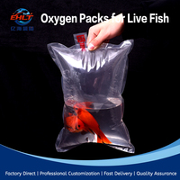 Sac de transport d'oxygène pour poissons vivants, sac gonflable pour l'expédition de poissons d'aquarium ornementaux avec poignée, logo personnalisé imprimable