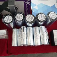 Pita Resin Lilin 110mm 450m Tahan Lama Pita Transfer Termal Industri Kompatibel dengan Printer Dot Matrix HP Canon