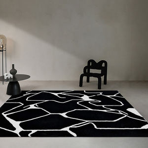 <span class=keywords><strong>Tapis</strong></span> en laine moderne simple <span class=keywords><strong>de</strong></span> conception italienne originale, noir et blanc, <span class=keywords><strong>grand</strong></span> <span class=keywords><strong>tapis</strong></span> <span class=keywords><strong>de</strong></span> salon avec motif abstrait - Product Image 4