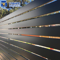 Hoogwaardig privacy scherm in Australische stijl voor buiten, tuinhek, veiligheidsomheining, aluminium frame, eenvoudig te monteren, WPC 3D-modellering beschikbaar, 6 voet hoog.