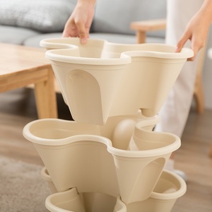 Tour de jardinage à 5 niveaux, jardinière verticale empilable, jardin vertical pour la culture d'herbes, de fleurs, de fraises et de légumes - Product Image 6