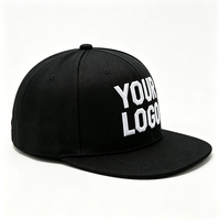 Casquette de baseball en gros pour hommes et femmes, broderie 3D en relief personnalisée, casquette snapback à visière plate, casquettes vierges en sergé, étiquettes personnalisées