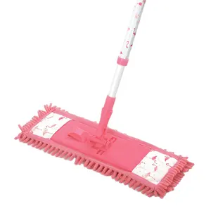 Masthome Wholesale Flamingo Printing Series Mop Flat Cleaning Mop With Telescopic Steel Handle