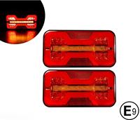 Feu arrière LED magnétique certifié ECE 10-30V pour camion et remorque, 5 fonctions : Stop, Clignotant, Feu de brouillard pour Bus et VR