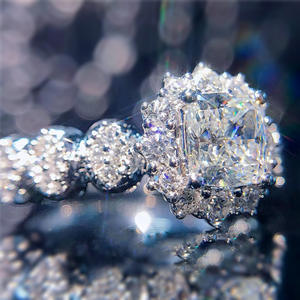 แหวนเพชรทรงรีสำหรับผู้หญิง F1794 สี D รับรองโดย GIA เครื่องประดับหมั้นแบบคลาสสิก - Product Image 4