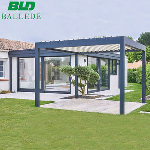 80x40 ft buiten grote villa pergola ontwerp gemotoriseerd lamellen dak aluminium bioklimatisch tuinhuisje voor badplaats - Product Image 4