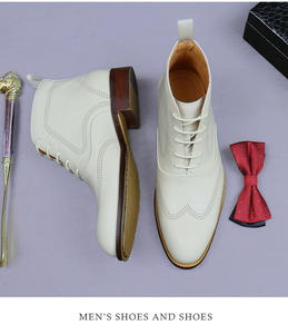 รองเท้าเดรสหนังแท้สไตล์อังกฤษคุณภาพสูงสำหรับผู้ชาย แบบผูกเชือก บุหนังแท้ เหมาะสำหรับใส่ทำงานในออฟฟิศ งานทางการ งานธุรกิจ งานแต่งงาน ดีไซน์คลาสสิก - Product Image 2
