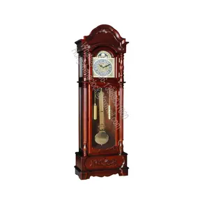 床振り子時計エレガントな時計伝統的なデザインチェリー仕上げアンティークルックウェストミンスターチャイム毎時15分