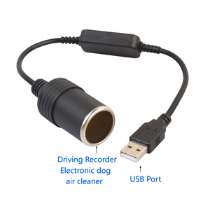 Xe Ổ Cắm Thuốc Lá Nhẹ Hơn Sạc Ổ Cắm Để <span class=keywords><strong>USB</strong></span> 5V Cổng <span class=keywords><strong>Usb</strong></span> Để 12V Ổ Cắm Cáp - Product Image 3