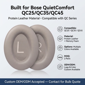 Coussinets d'oreille en cuir pour casques Bose QuietComfort QC35 <span class=keywords><strong>II</strong></span>, QC35, QC45 – Coussinets de remplacement professionnels pour écouteurs - Product Image 2
