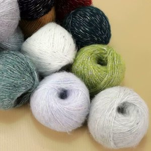 50g mélange de Polyester Mohair fil antistatique anti-bactéries teint fantaisie laine acrylique tricot à la main Crochet recyclé fil à tricoter - Product Image 1