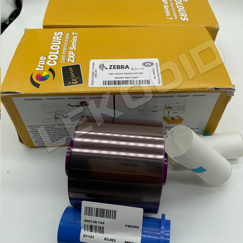 プロンソン Zebra ZXP7 Color Ribbon - 800077-742EM - YMCKO - 750 Prints