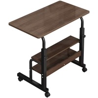Escritorio de Computadora Móvil y Ajustable de Madera para Junto a la Cama con Nivel de Almacenamiento, en Oferta